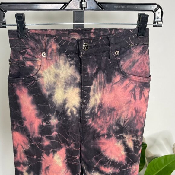 Ksubi Skinny Jeans 26 Multicolor Tie Dye Acid Wash Stretch High Rise USA Made - Picture 3 of 10